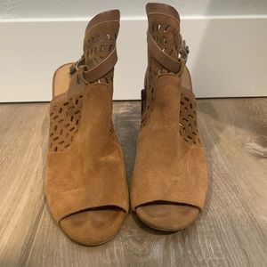 BCBGeneration suede wood block heel